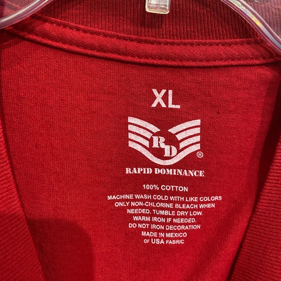 Bundle of (2) items Men’s RED Rapid Dominance T-shirt + USMC hat / Extra Large - Picture 5 of 10